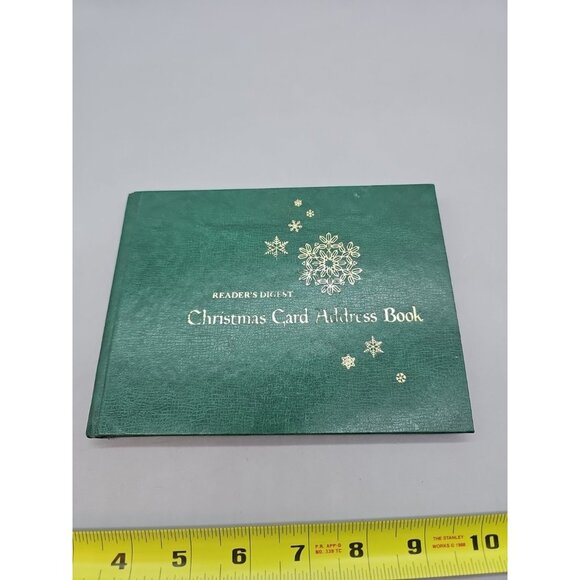 The Reader's Digest Christmas Card Address Book Green New - Picture 1 of 6